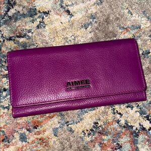 Aimee Kestenberg Vibrant Purple Leather wallet